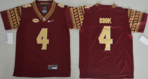 Seminoles #4 Dalvin Cook Red Stitched Youth NCAA Jersey - Click Image to Close